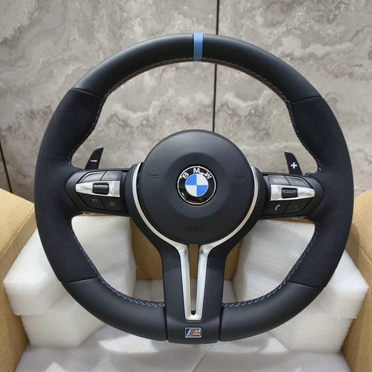 Volant BMW F20 F21 F22 F30 F31 F32 F36 M Sport Volant en Cuir Noir / Alcantara